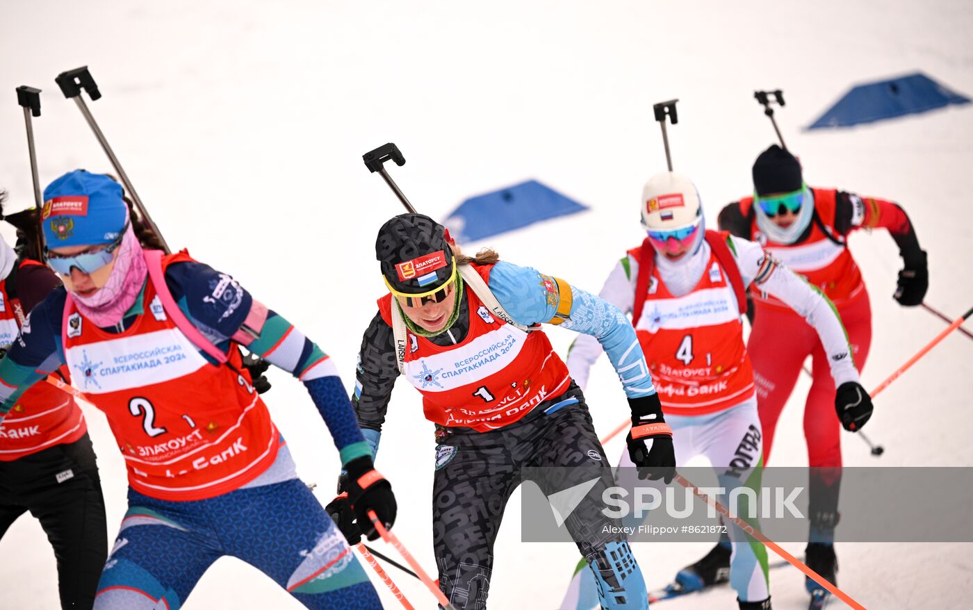 Russia Spartakiad Biathlon Women Relay