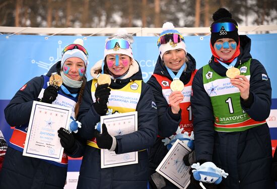 Russia Spartakiad Biathlon Women Relay