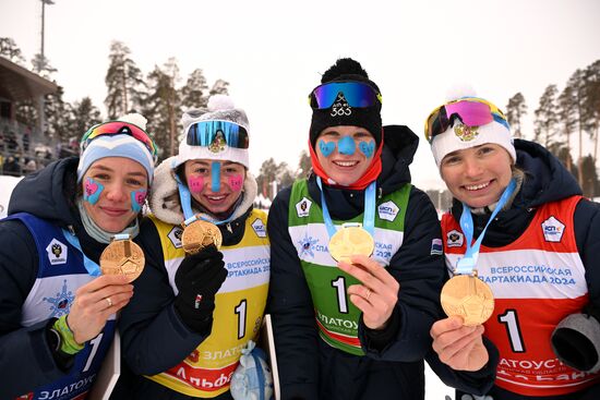 Russia Spartakiad Biathlon Women Relay