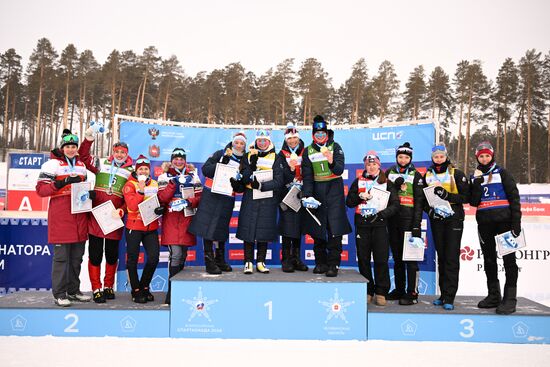 Russia Spartakiad Biathlon Women Relay