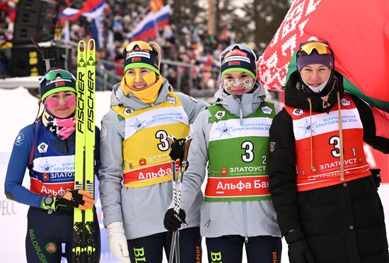 Russia Spartakiad Biathlon Women Relay