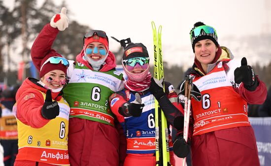 Russia Spartakiad Biathlon Women Relay