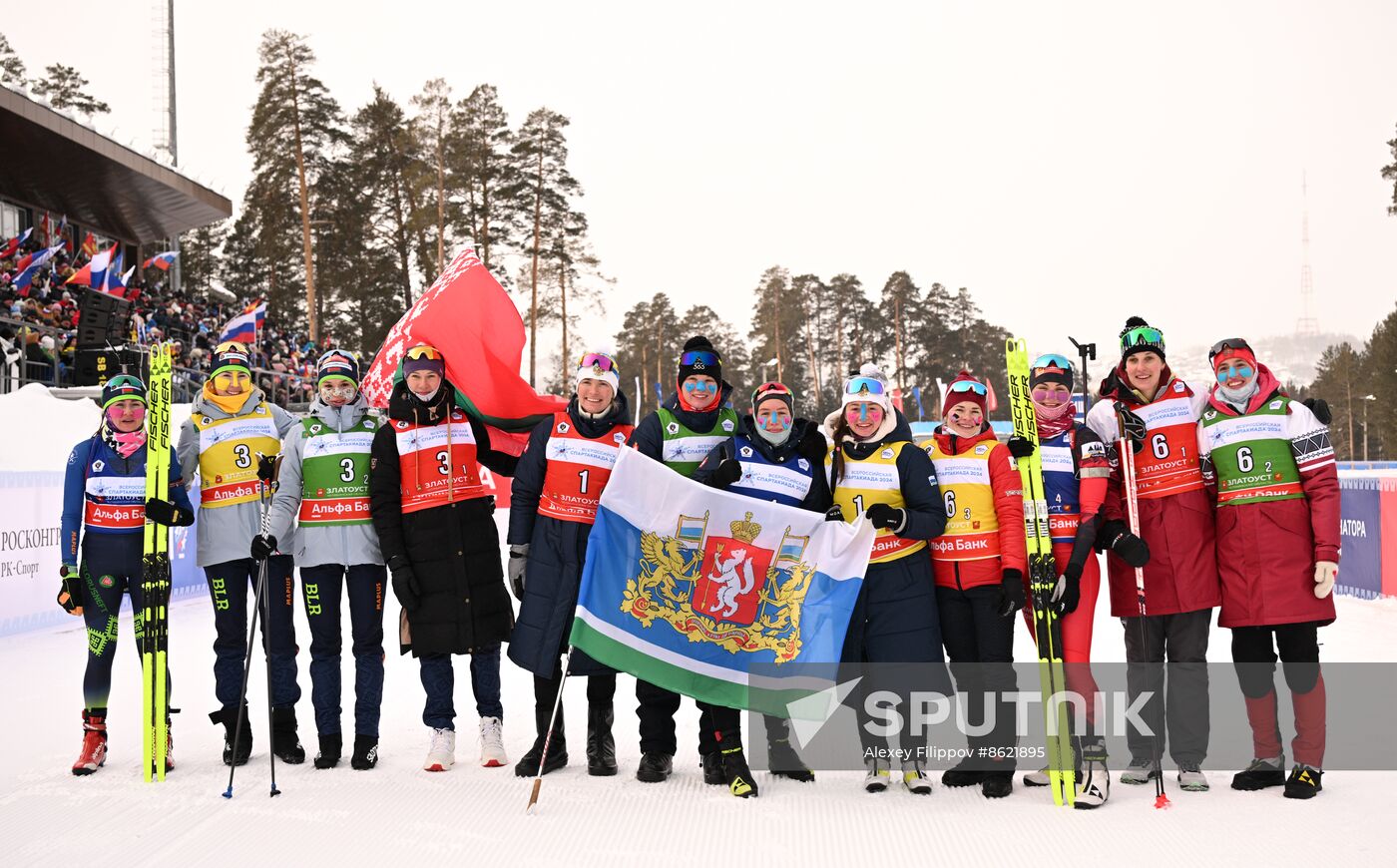 Russia Spartakiad Biathlon Women Relay