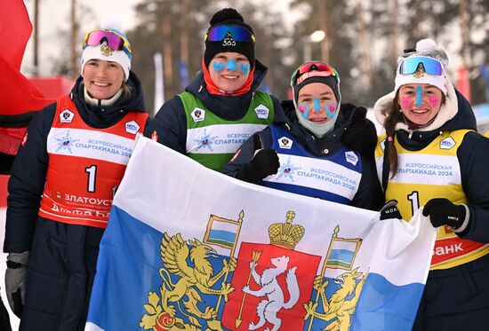 Russia Spartakiad Biathlon Women Relay