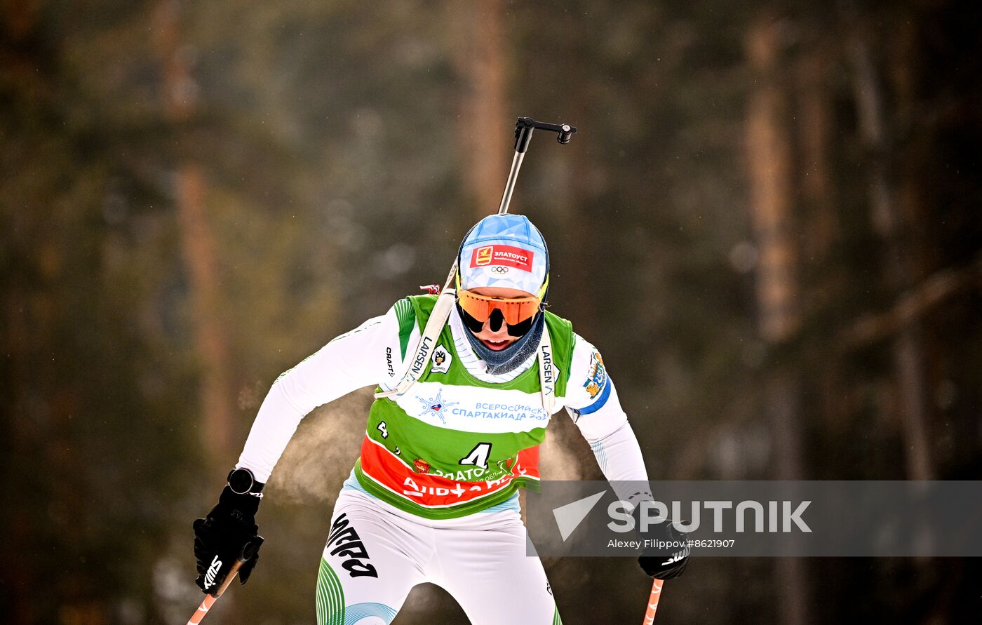 Russia Spartakiad Biathlon Women Relay