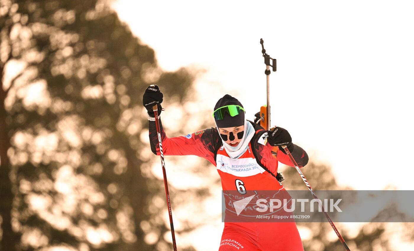 Russia Spartakiad Biathlon Women Relay