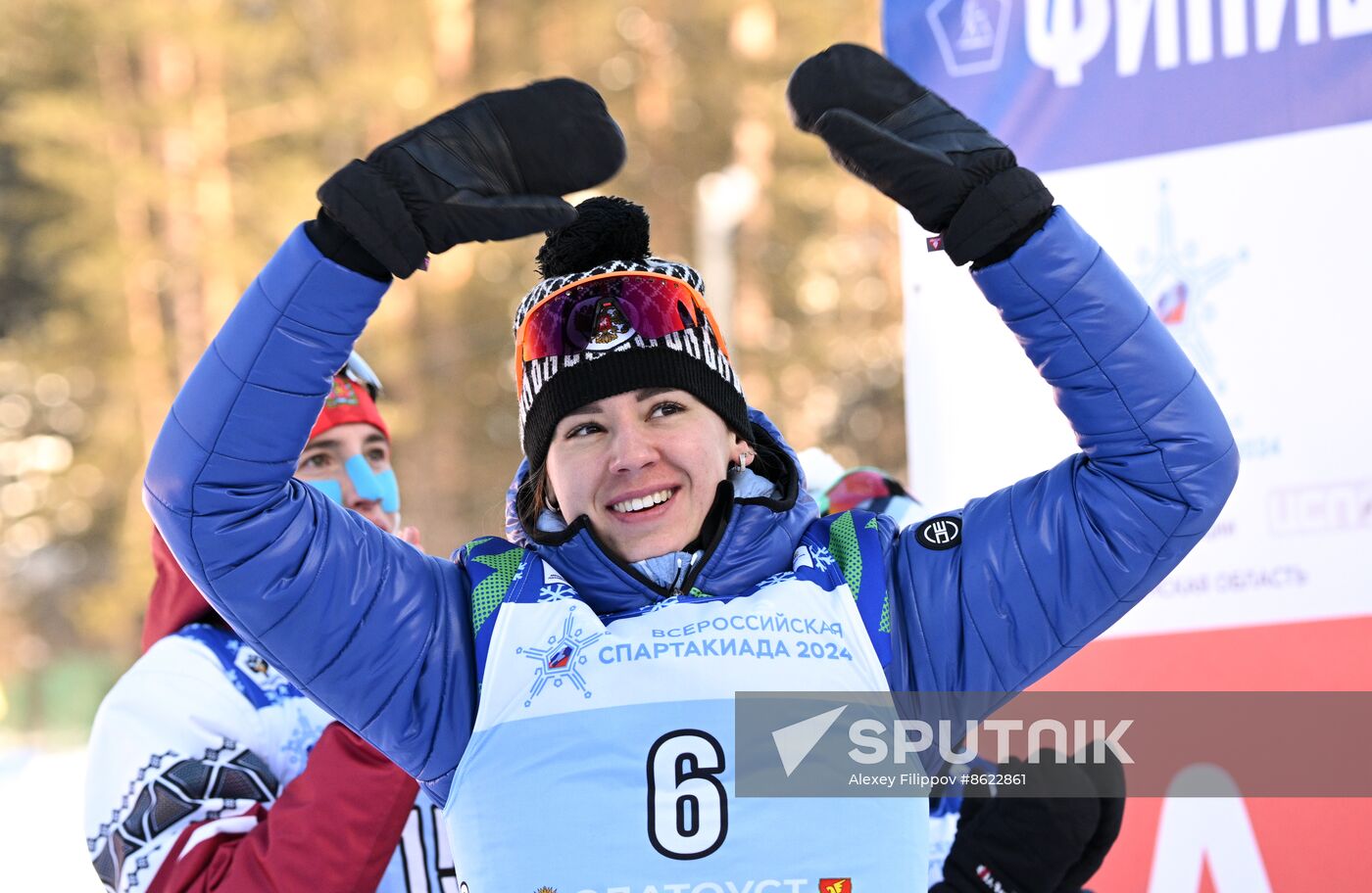 Russia Spartakiad Biathlon Women Mass Start