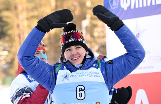 Russia Spartakiad Biathlon Women Mass Start