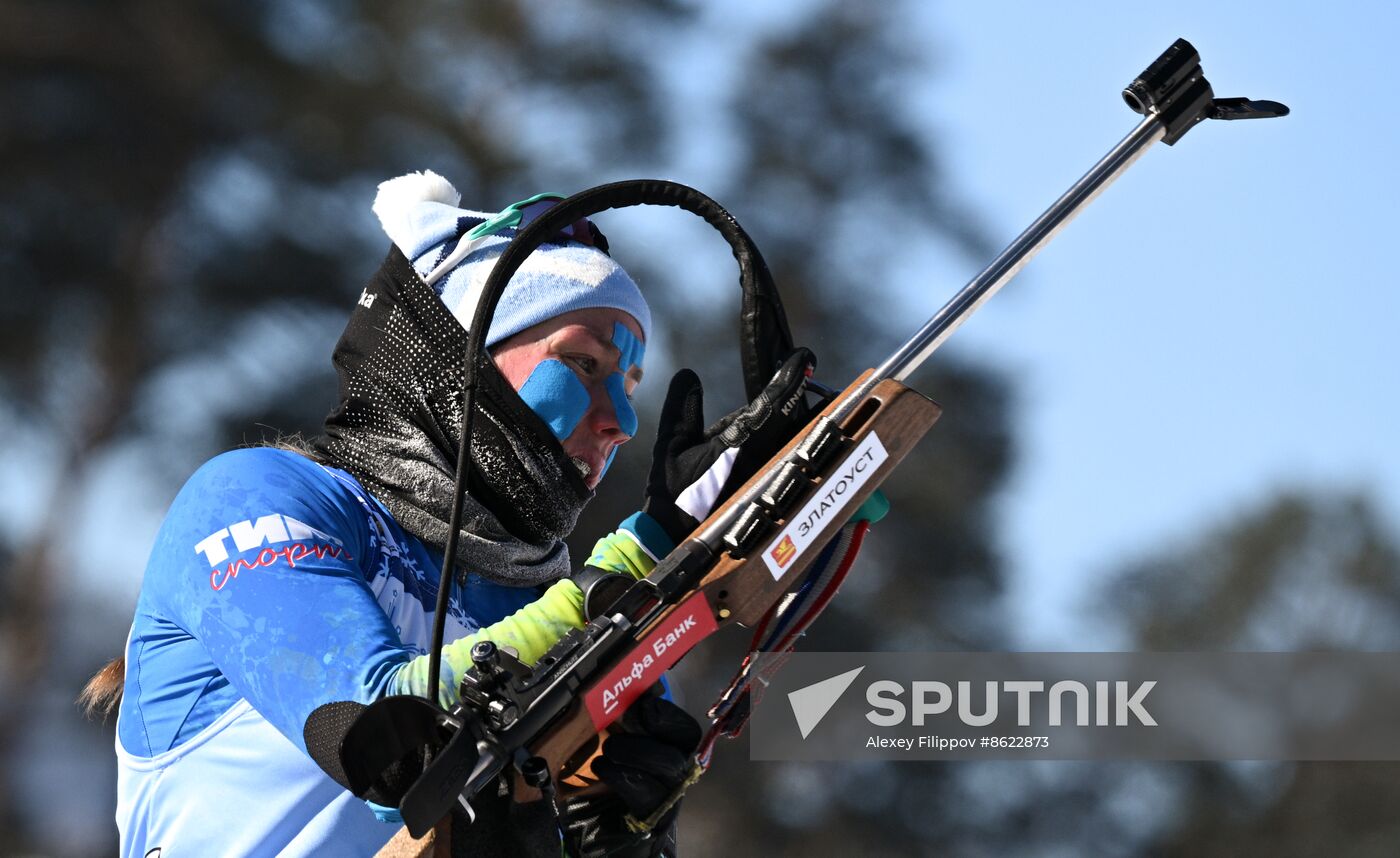 Russia Spartakiad Biathlon Women Mass Start