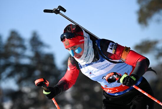 Russia Spartakiad Biathlon Women Mass Start