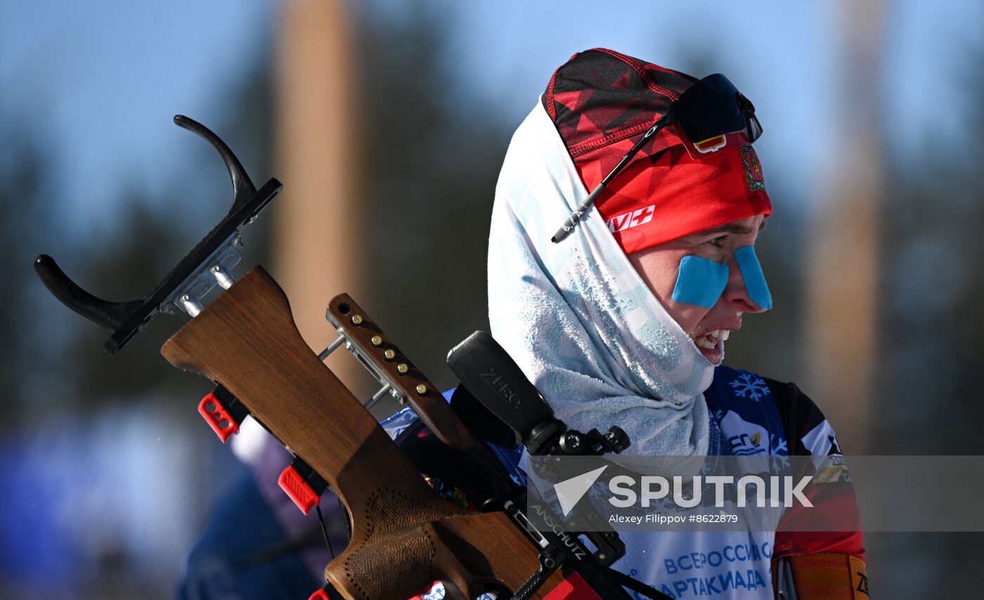 Russia Spartakiad Biathlon Women Mass Start