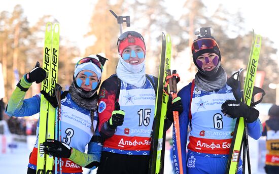 Russia Spartakiad Biathlon Women Mass Start