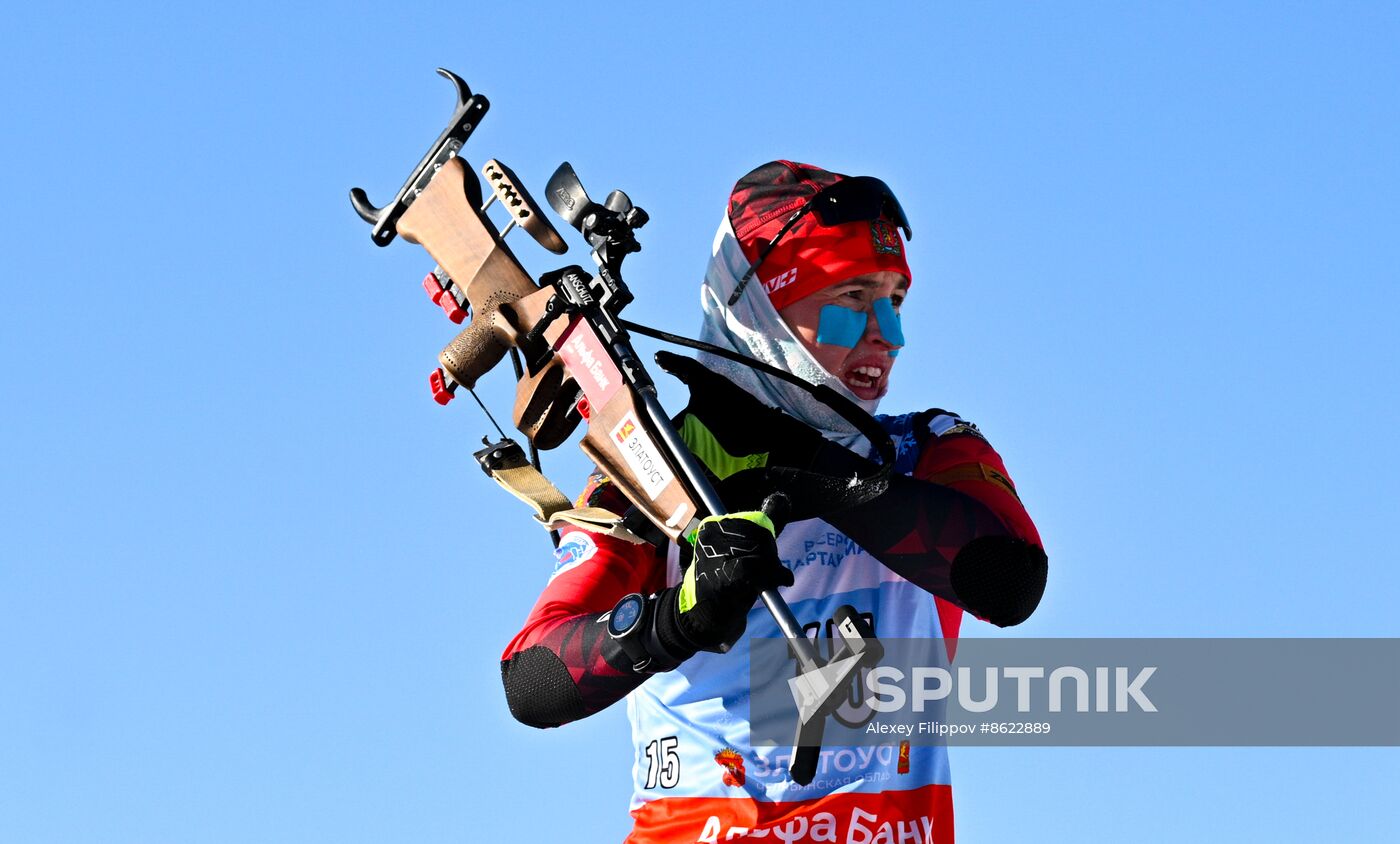 Russia Spartakiad Biathlon Women Mass Start