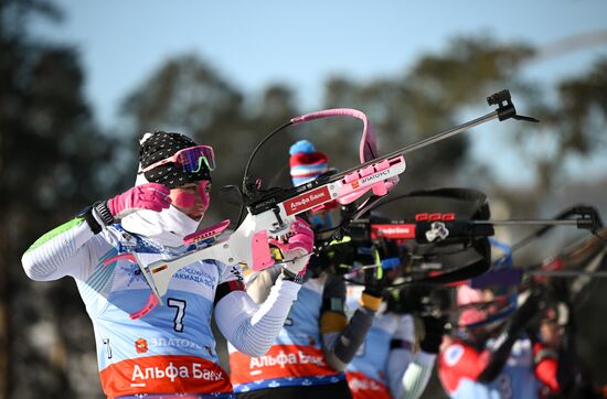 Russia Spartakiad Biathlon Women Mass Start