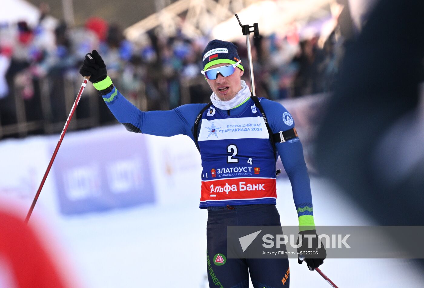 Russia Spartakiad Biathlon Men Relay