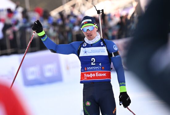 Russia Spartakiad Biathlon Men Relay