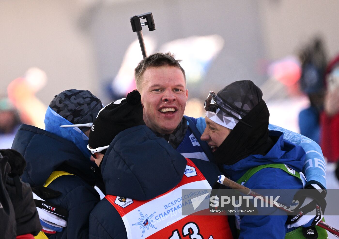 Russia Spartakiad Biathlon Men Relay