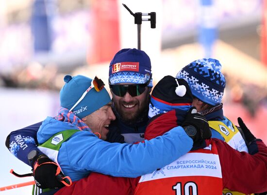 Russia Spartakiad Biathlon Men Relay