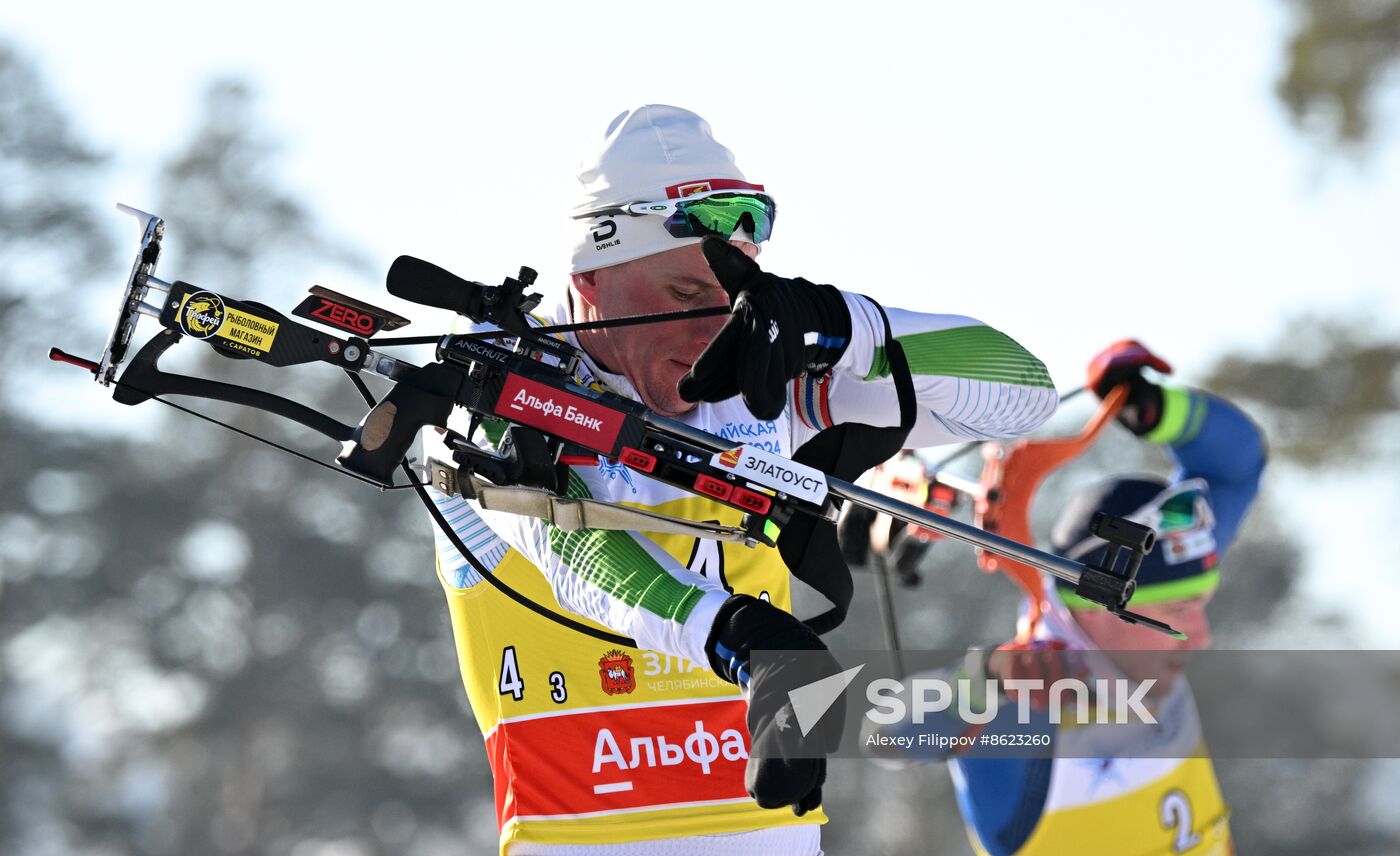 Russia Spartakiad Biathlon Men Relay