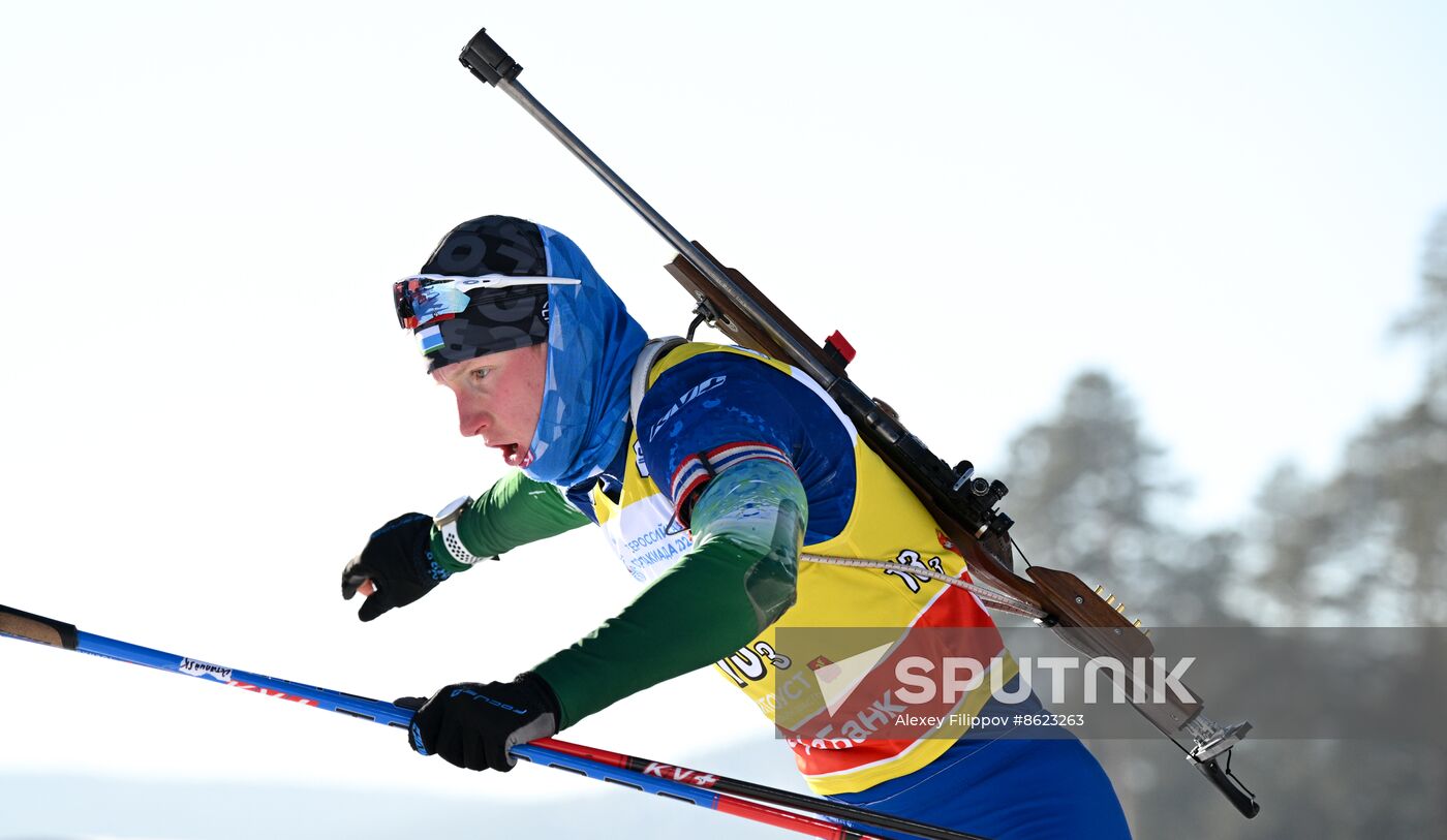 Russia Spartakiad Biathlon Men Relay