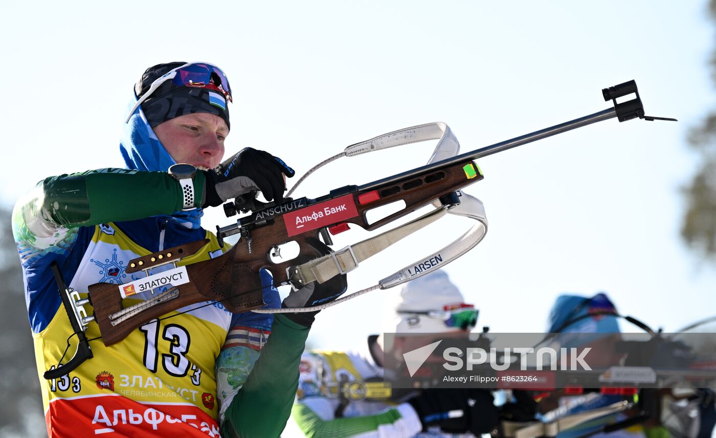 Russia Spartakiad Biathlon Men Relay