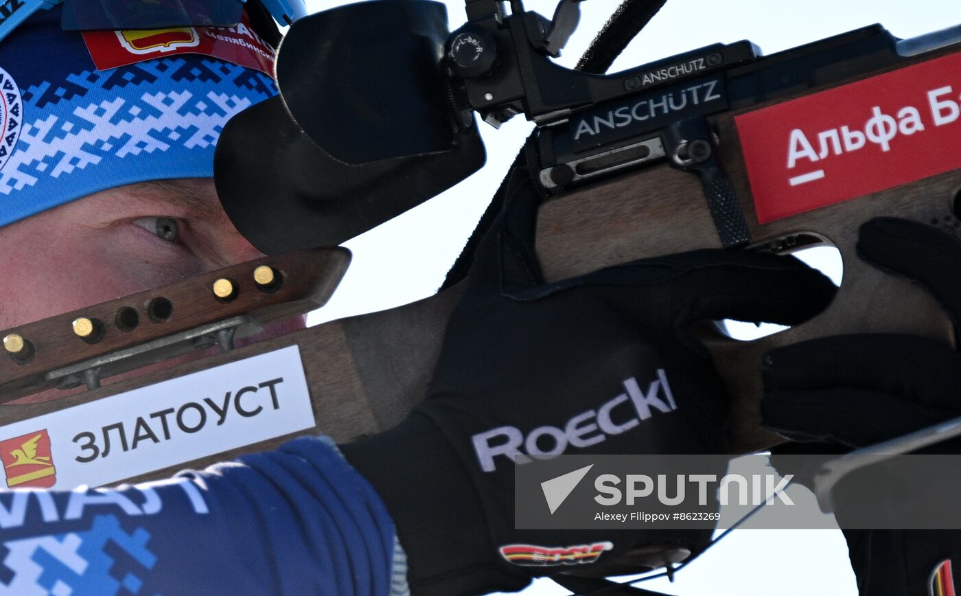 Russia Spartakiad Biathlon Men Relay