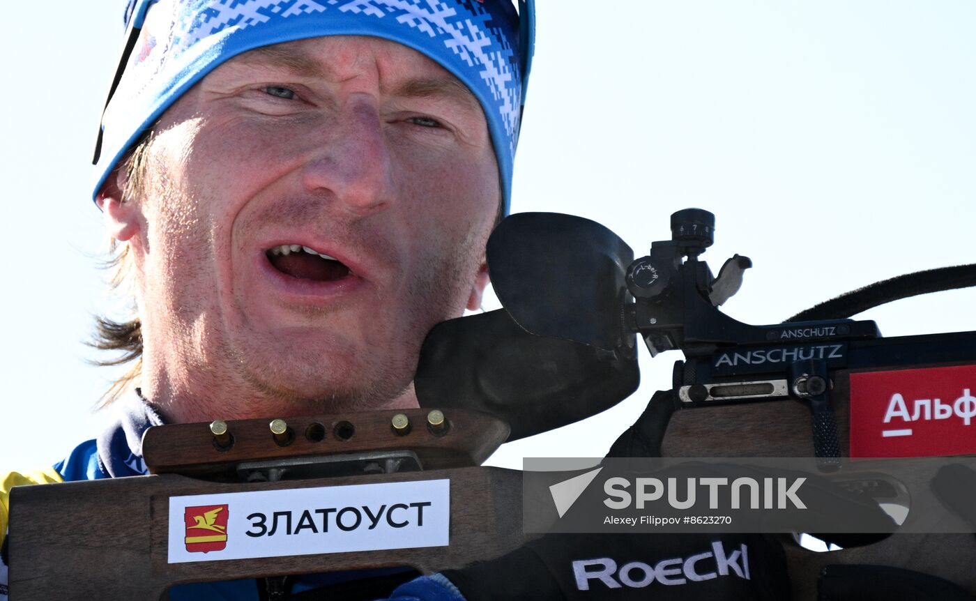 Russia Spartakiad Biathlon Men Relay