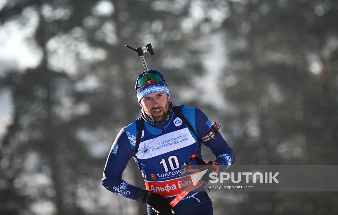 Russia Spartakiad Biathlon Men Relay