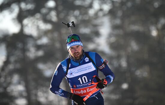 Russia Spartakiad Biathlon Men Relay