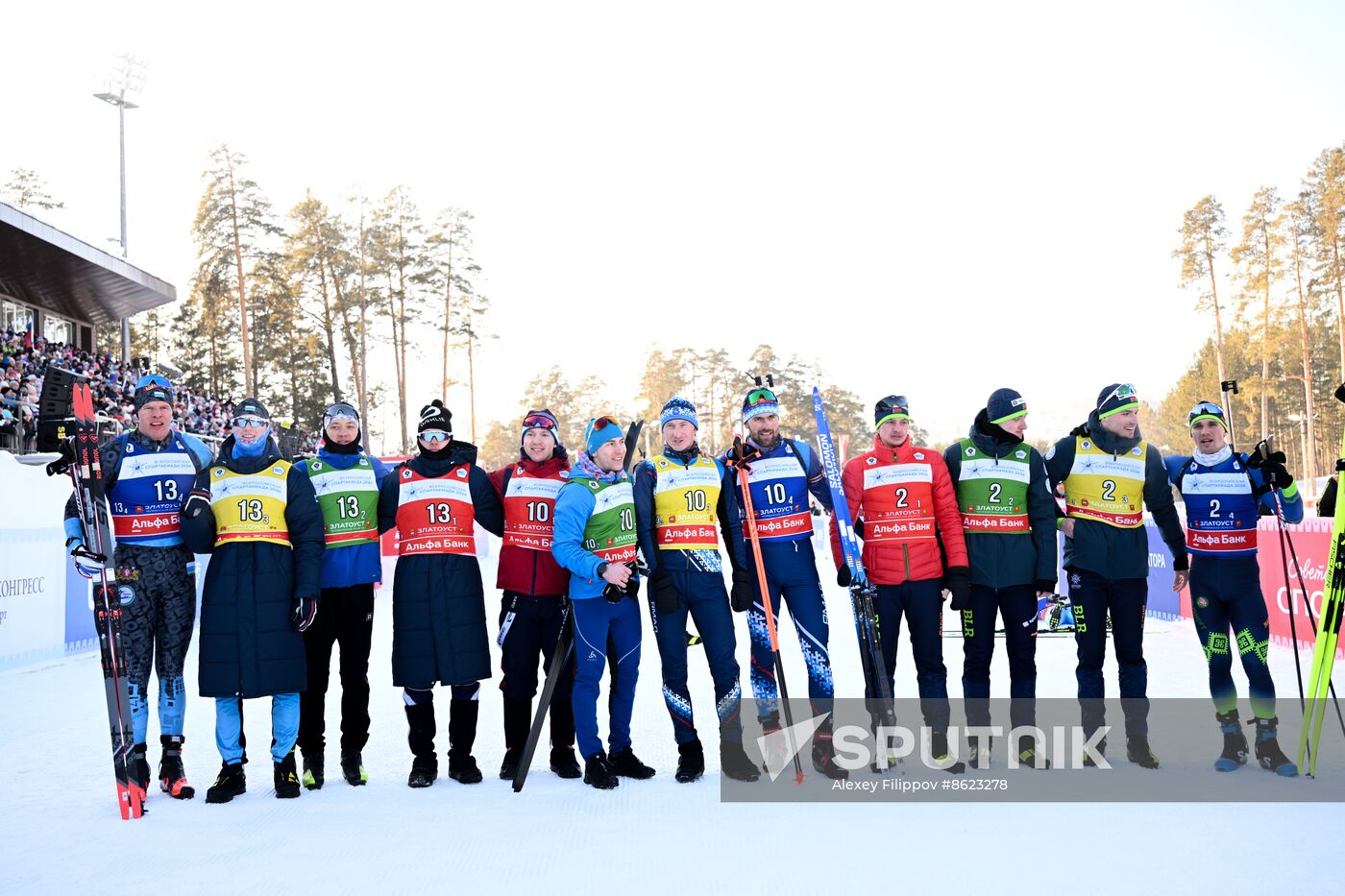 Russia Spartakiad Biathlon Men Relay