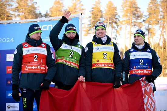 Russia Spartakiad Biathlon Men Relay