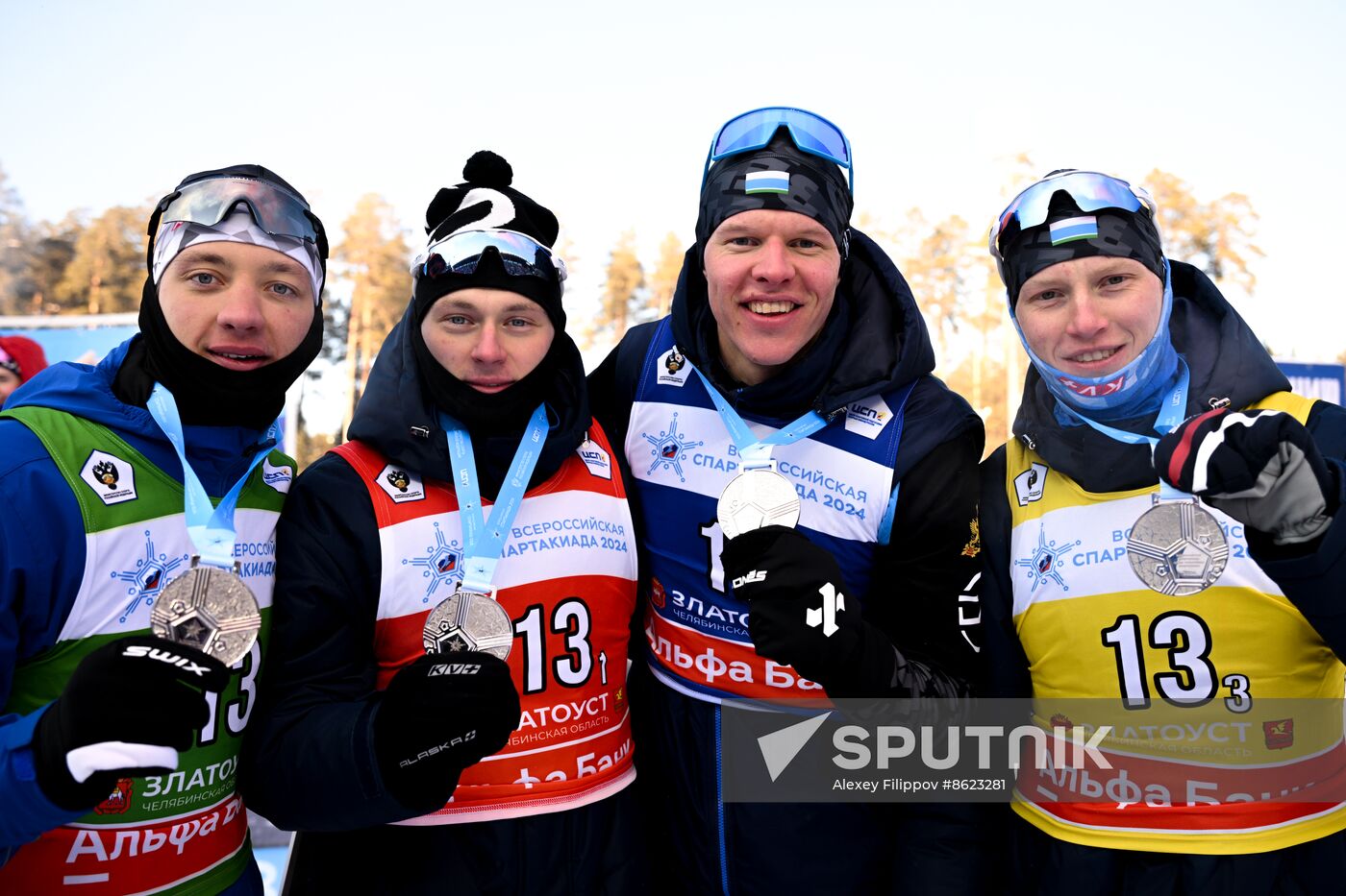 Russia Spartakiad Biathlon Men Relay