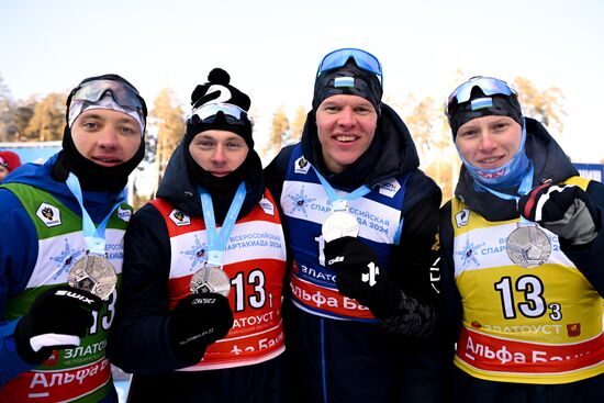 Russia Spartakiad Biathlon Men Relay