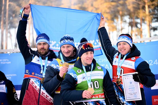 Russia Spartakiad Biathlon Men Relay