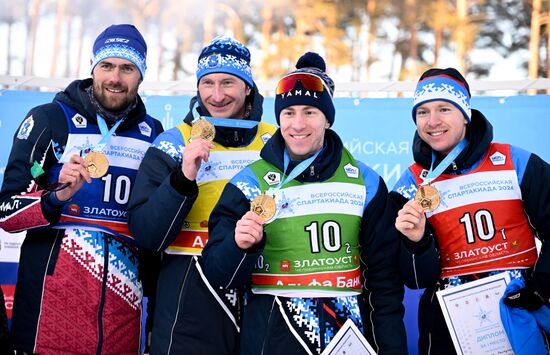 Russia Spartakiad Biathlon Men Relay