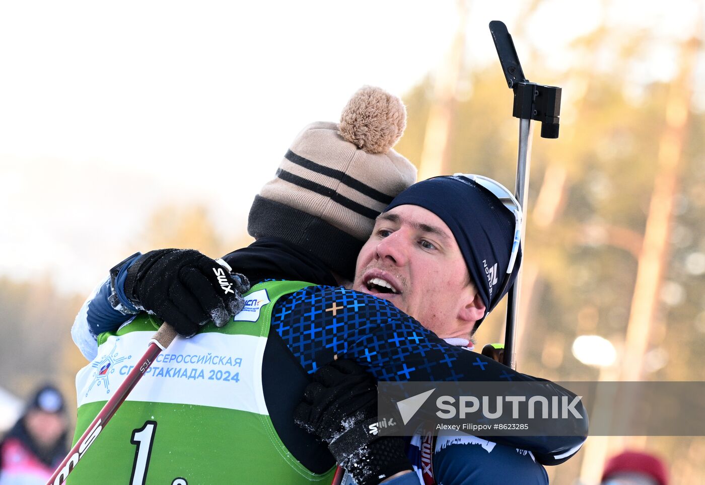 Russia Spartakiad Biathlon Men Relay