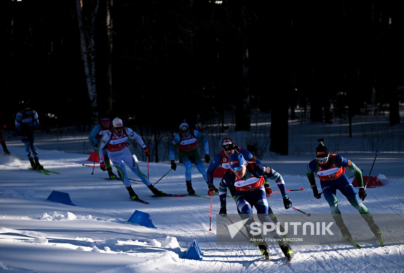 Russia Spartakiad Biathlon Men Relay