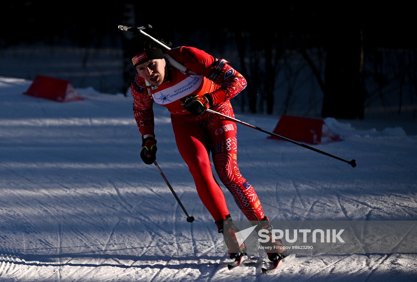 Russia Spartakiad Biathlon Men Relay