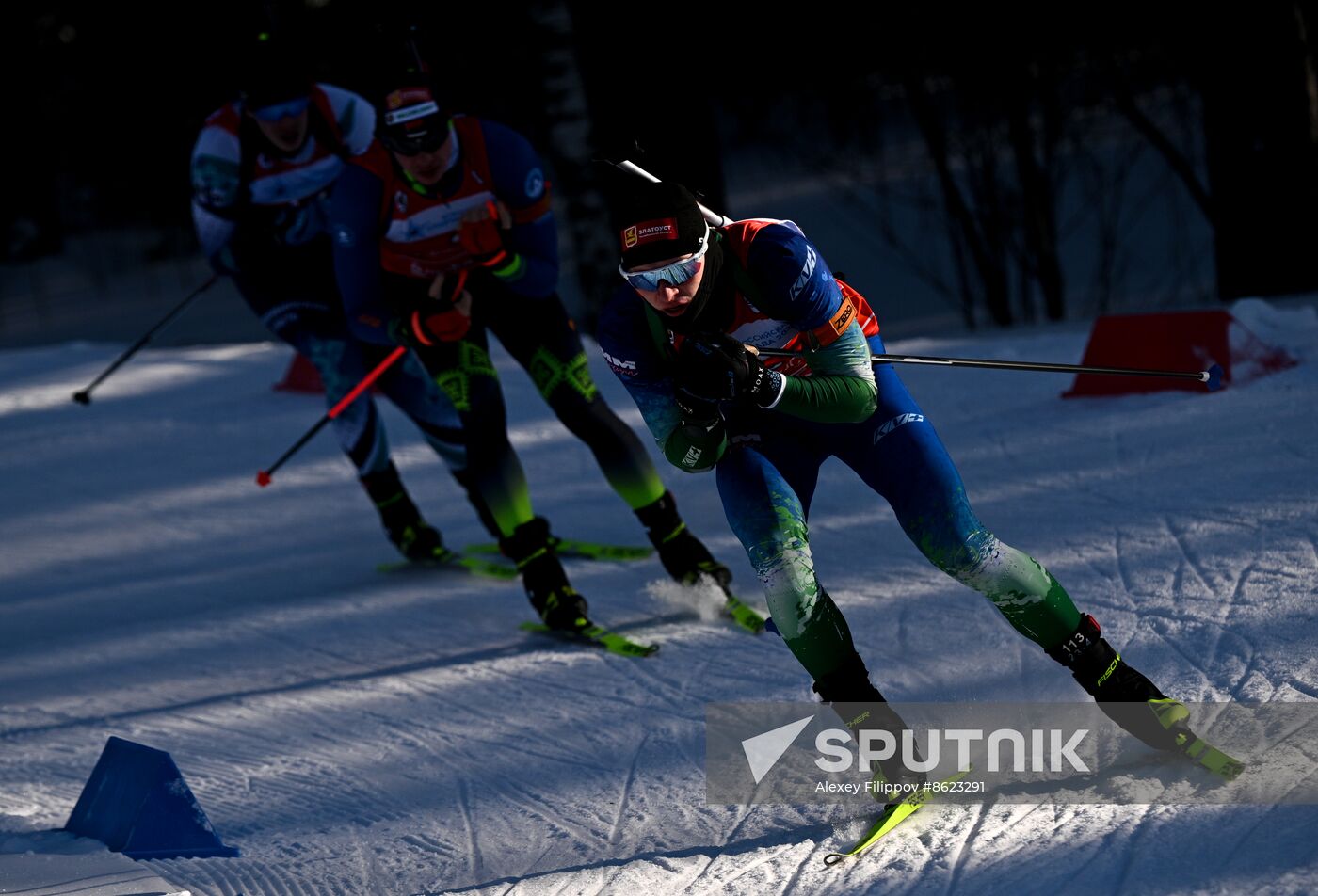 Russia Spartakiad Biathlon Men Relay