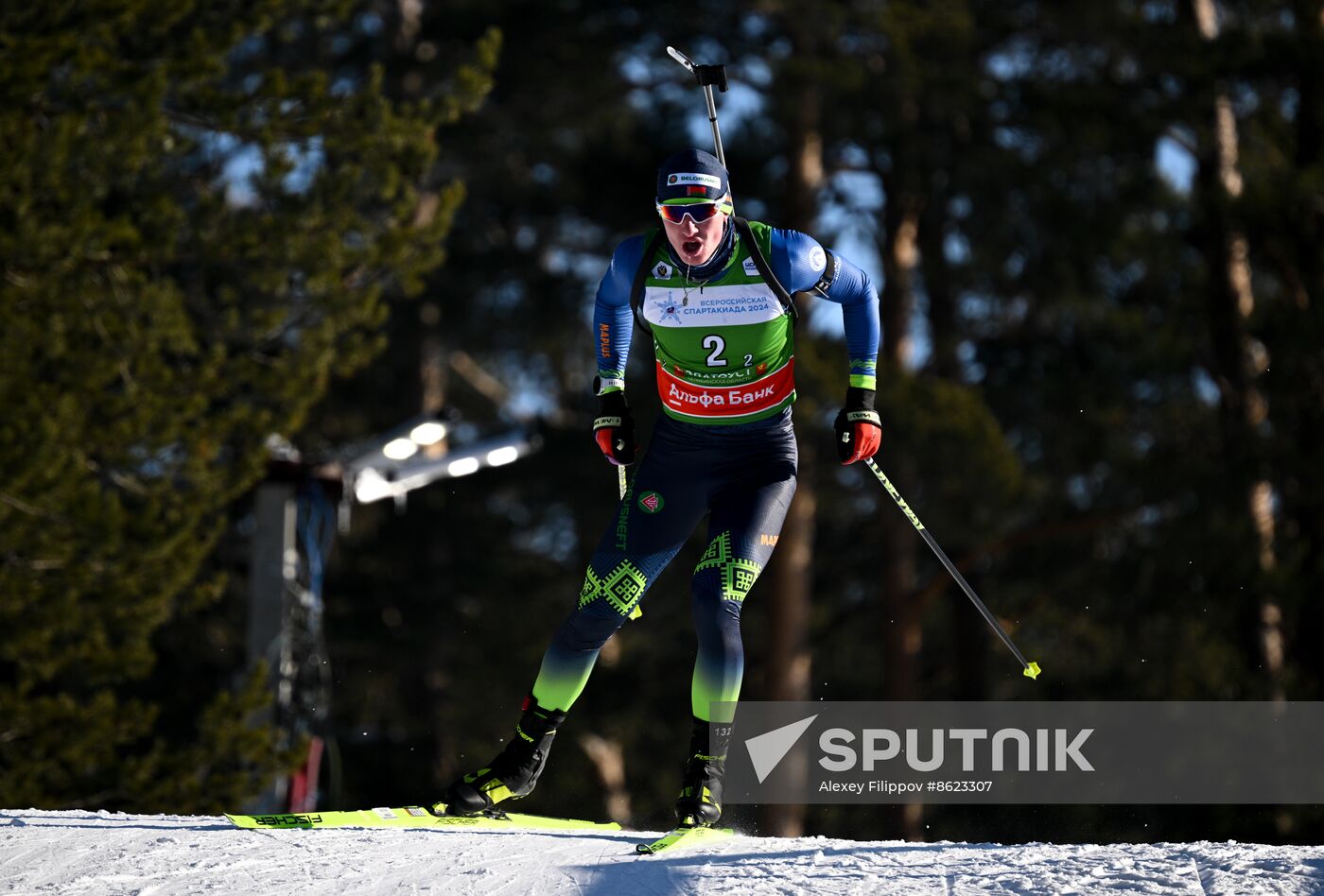 Russia Spartakiad Biathlon Men Relay