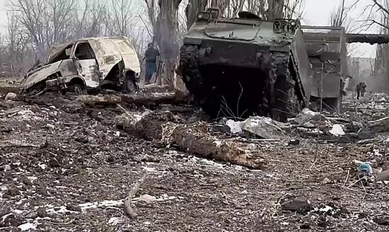 Russia Ukraine Military Operation Avdiivka Captured Vehicles