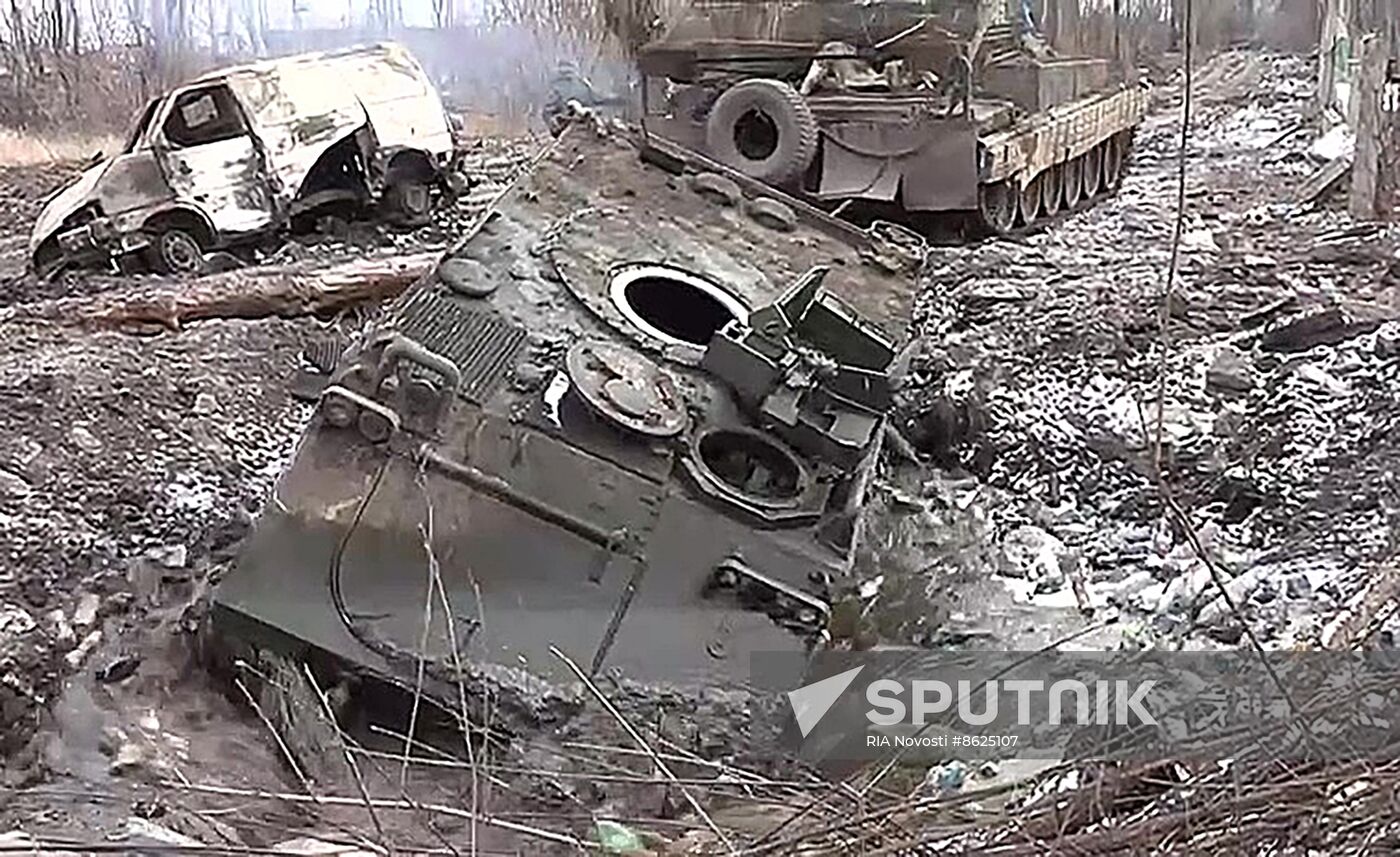 Russia Ukraine Military Operation Avdiivka Captured Vehicles