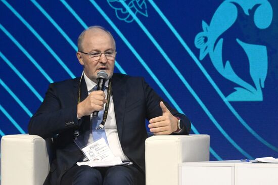 The International RUSSIA EXPO Forum and Exhibition. Plenary session, Key Achievements and Results in Transport Industry. Pavilion 75. Roman Trotsenko, founder of AEON Corporation. Location: Russia, Moscow. Author: Mikhail Voskresenskiy/Sputnik. RUSSIA EXPO. Plenary session, Key Achievements and Results in Transport Industry