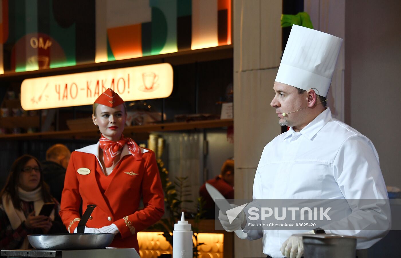 RUSSIA EXPO. Culinary show from Aeromar in-flight catering chef