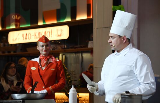 RUSSIA EXPO. Culinary show from Aeromar in-flight catering chef