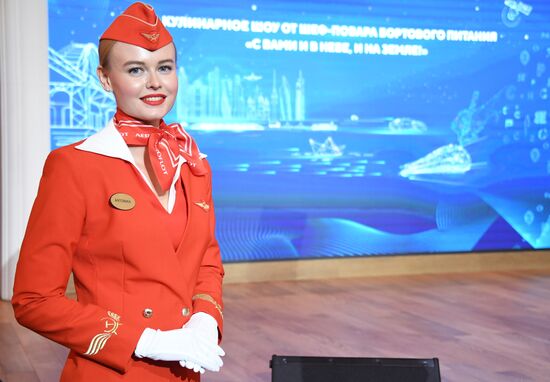 RUSSIA EXPO. Culinary show from Aeromar in-flight catering chef