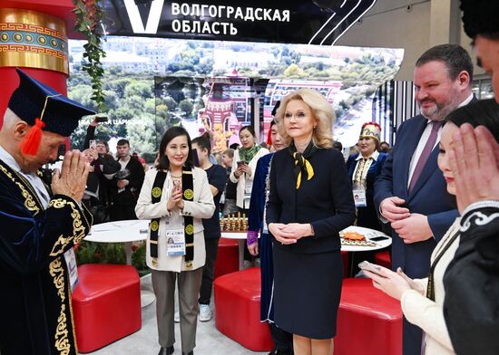 RUSSIA EXPO. Russian Deputy Prime Minister Tatyana Golikova tours stands of Russian regions