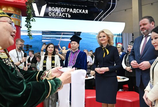 RUSSIA EXPO. Russian Deputy Prime Minister Tatyana Golikova tours stands of Russian regions