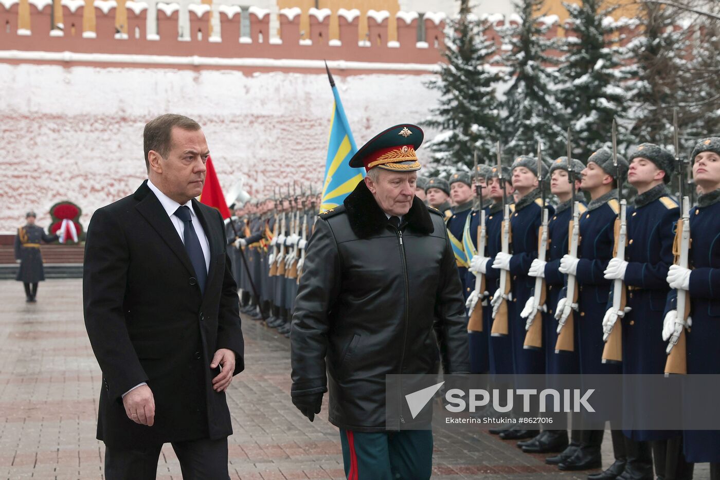 Russia Medvedev Fatherland Defender Day