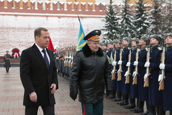 Russia Medvedev Fatherland Defender Day